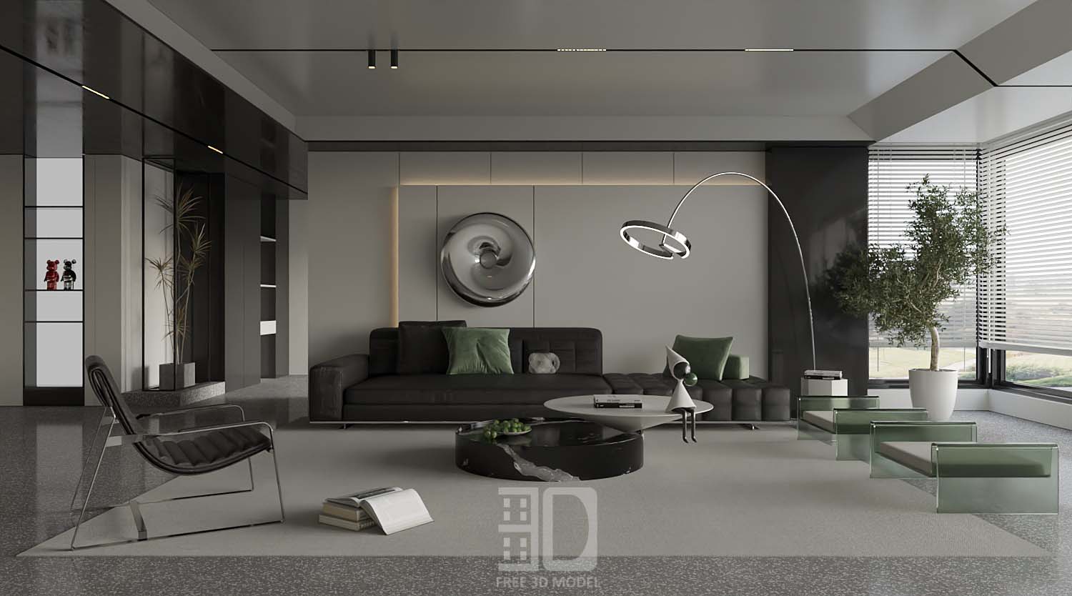 Download free 3d model of   livingroom sofa collected by 3df.pro 60