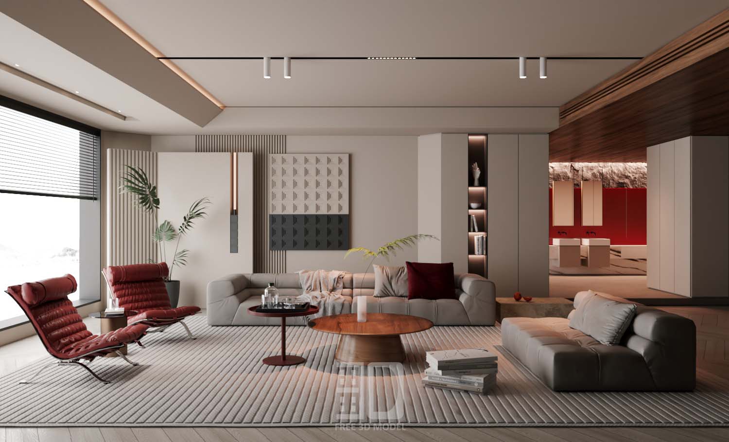 Download free 3d model of   livingroom sofa collected by 3df.pro 68