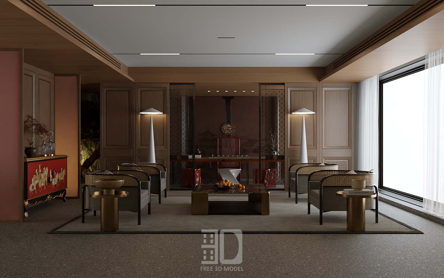 Download free 3d model of   livingroom sofa collected by 3df.pro 69