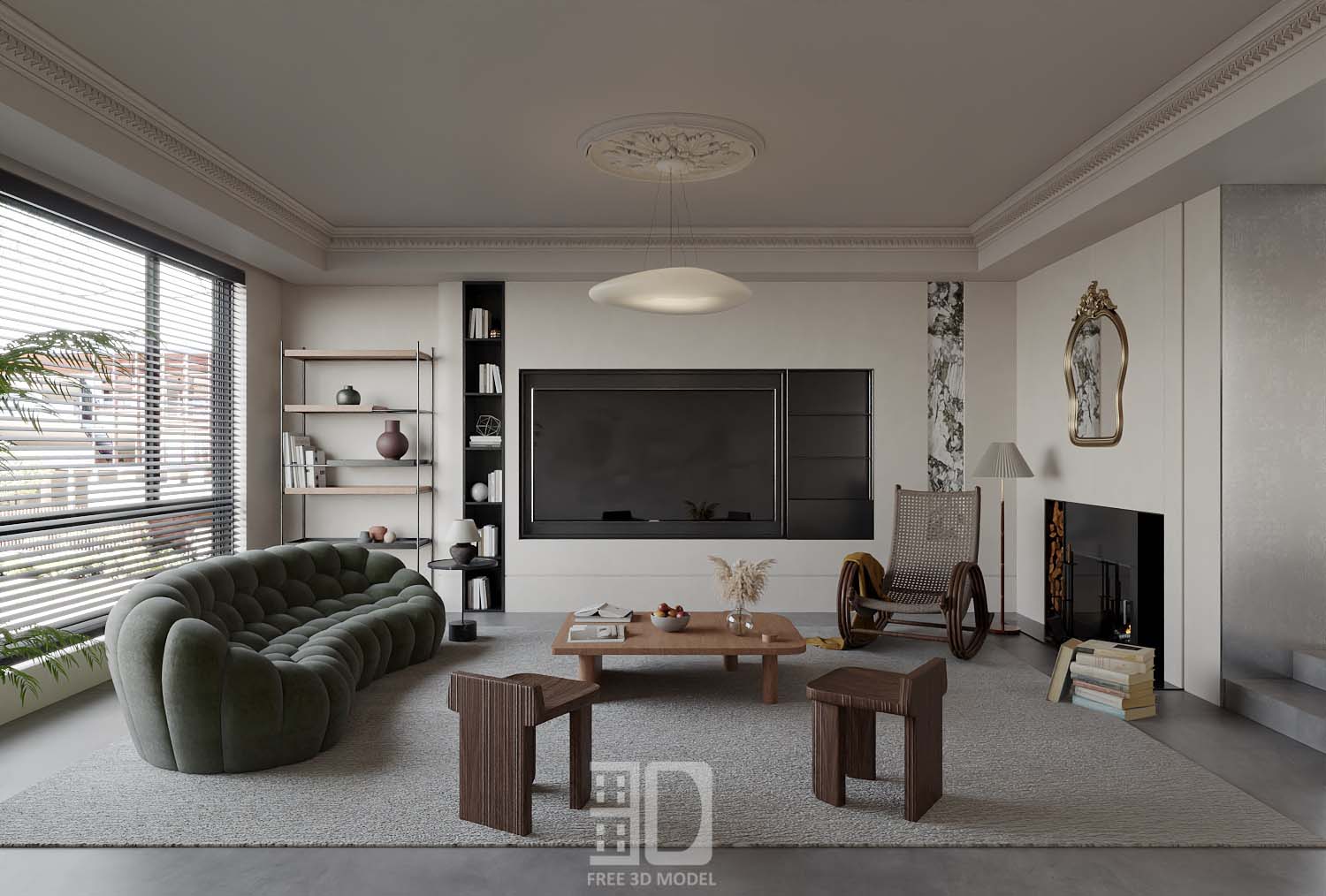 Download free 3d model of   livingroom sofa collected by 3df.pro 71
