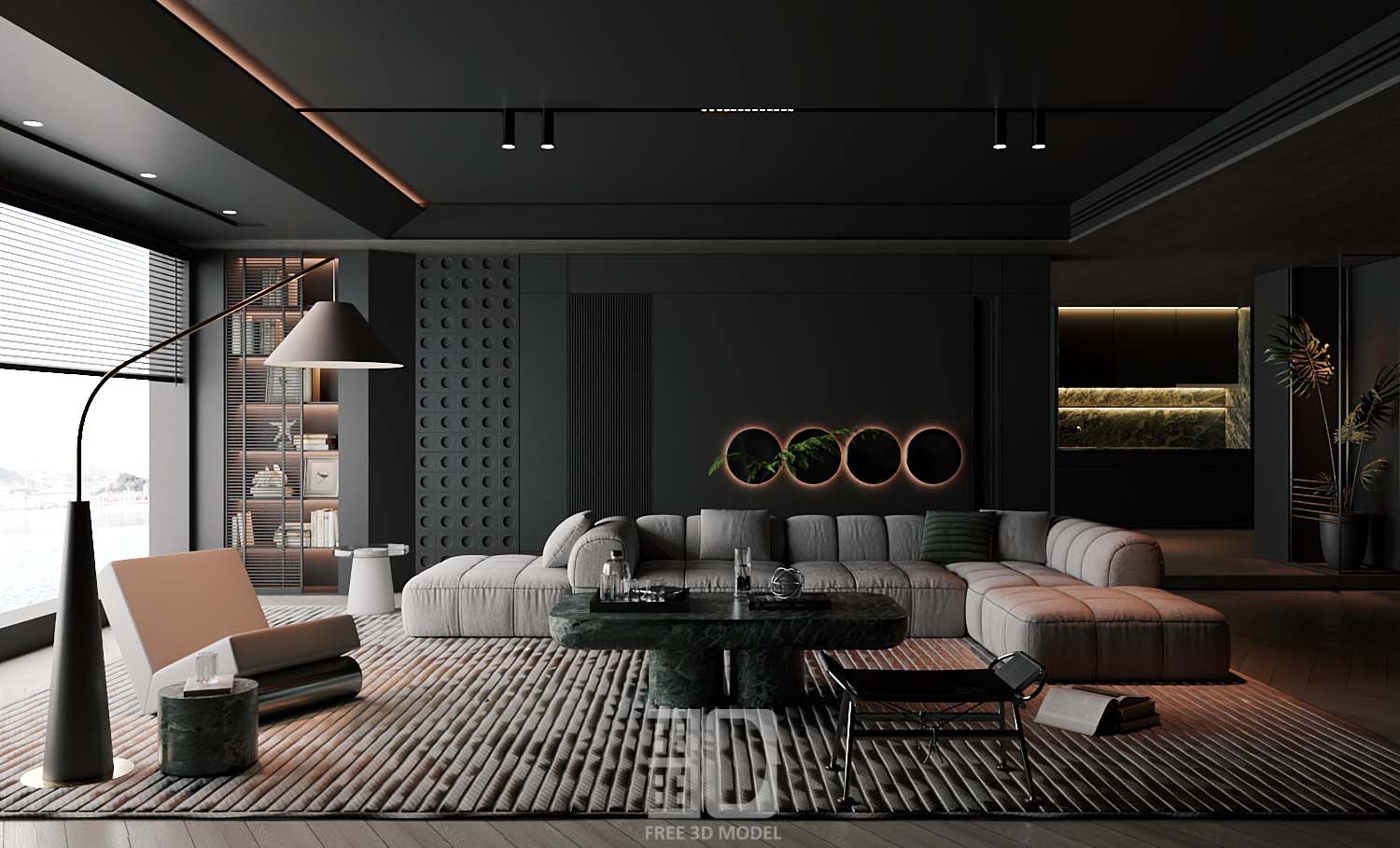 Download free 3d model of   livingroom sofa collected by 3df.pro 72