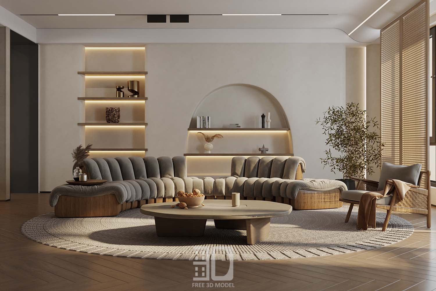 Download free 3d model of   livingroom sofa collected by 3df.pro 73