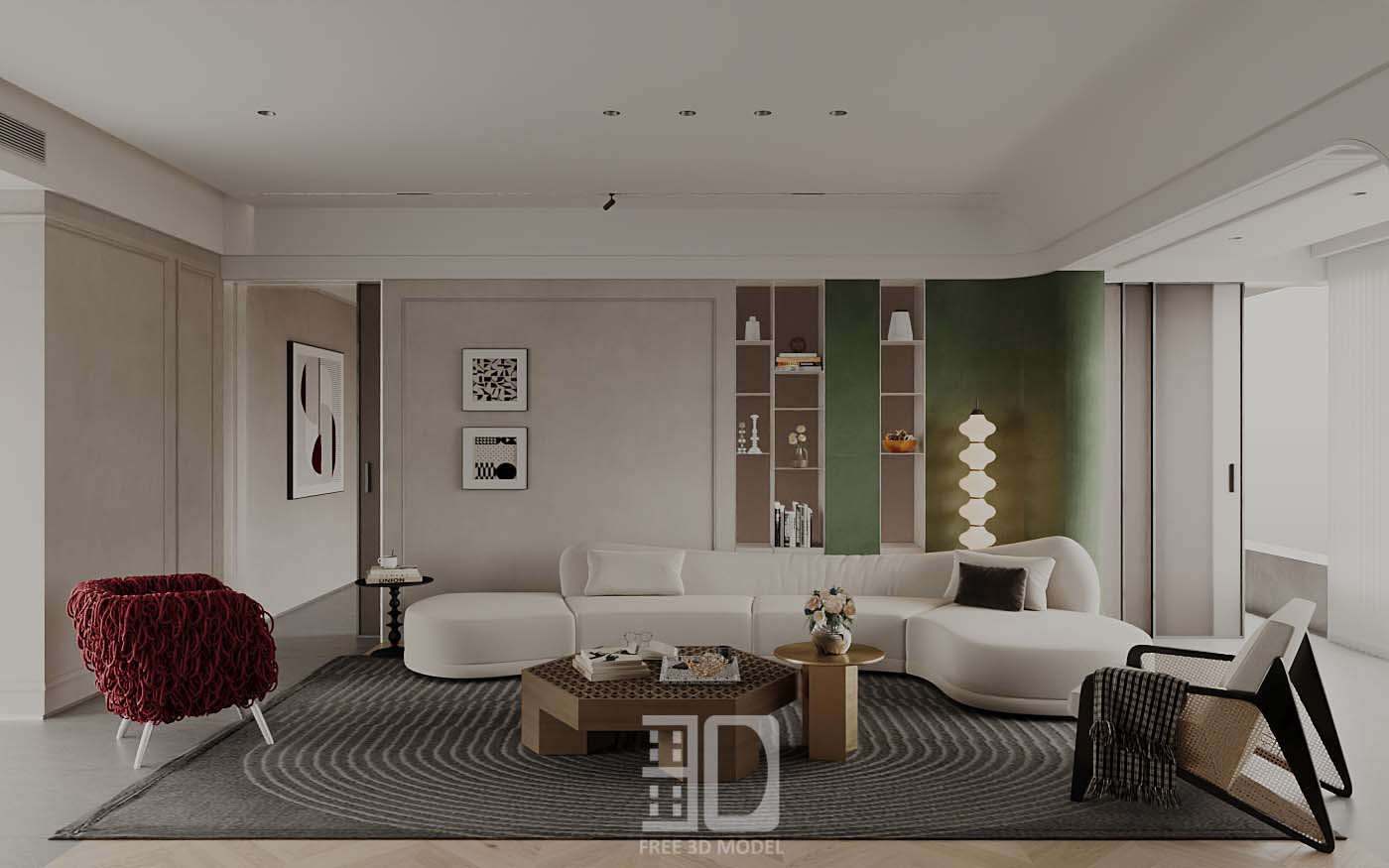 Download free 3d model of   livingroom sofa collected by 3df.pro 76
