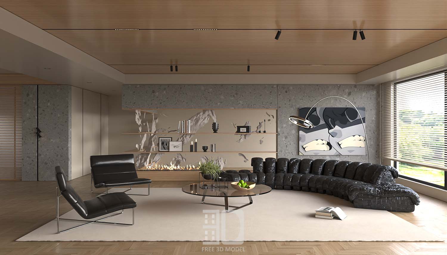 Download free 3d model of   livingroom sofa collected by 3df.pro 78