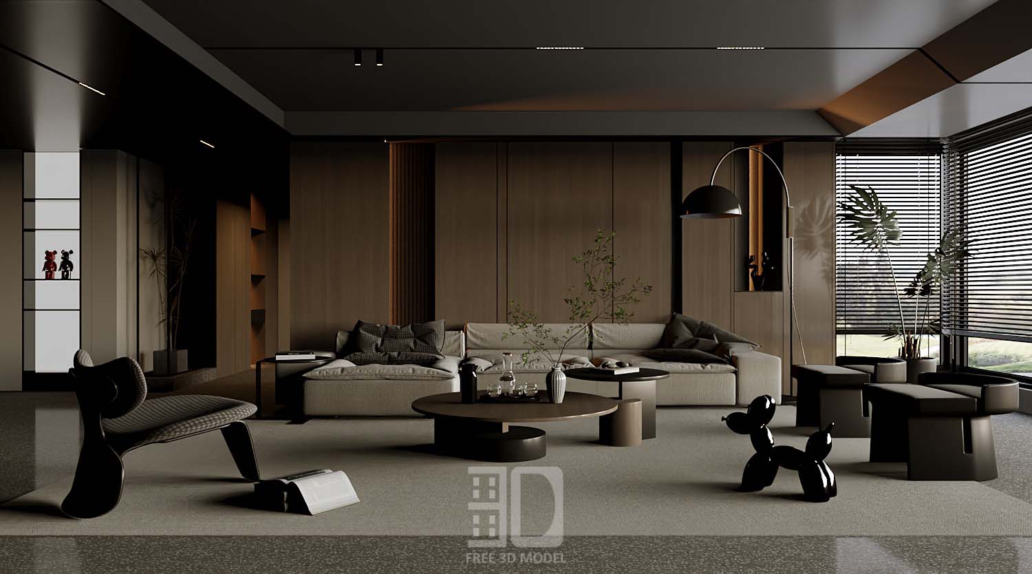 Download free 3d model of   livingroom sofa collected by 3df.pro 81