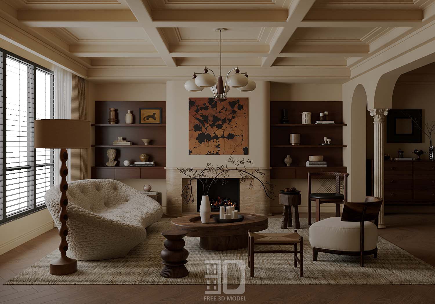 Download free 3d model of   livingroom sofa collected by 3df.pro 83