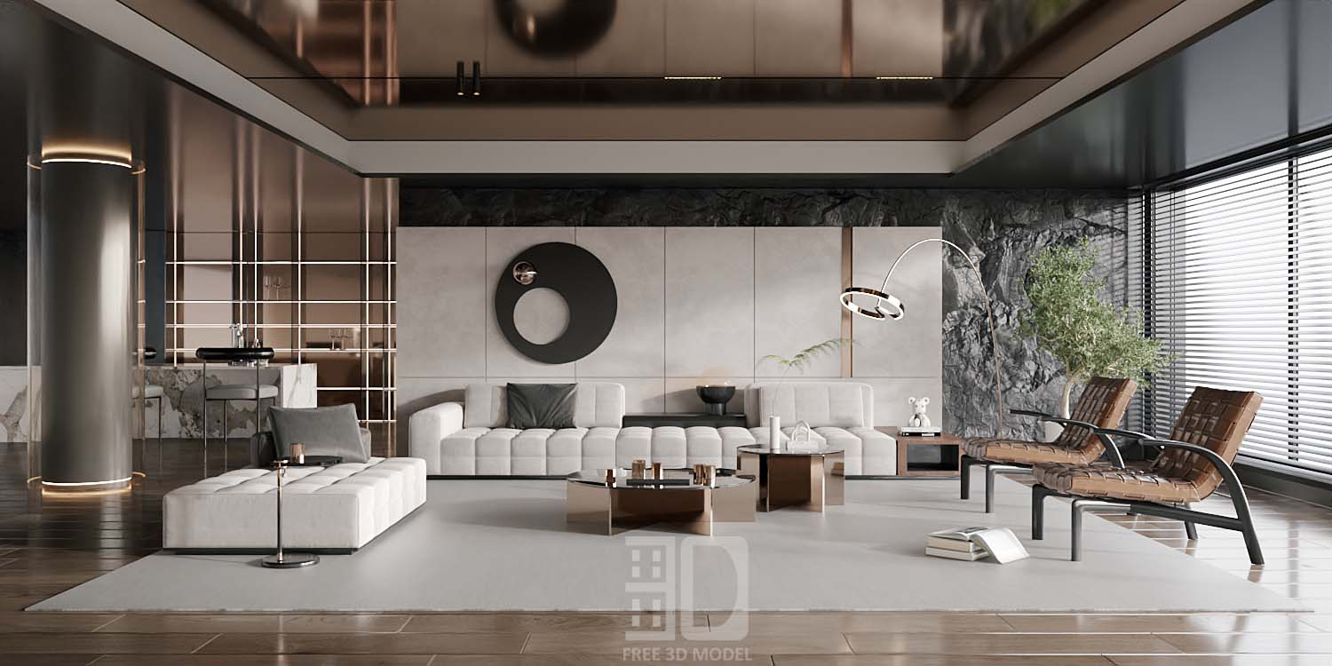 Download free 3d model of   livingroom sofa collected by 3df.pro 85