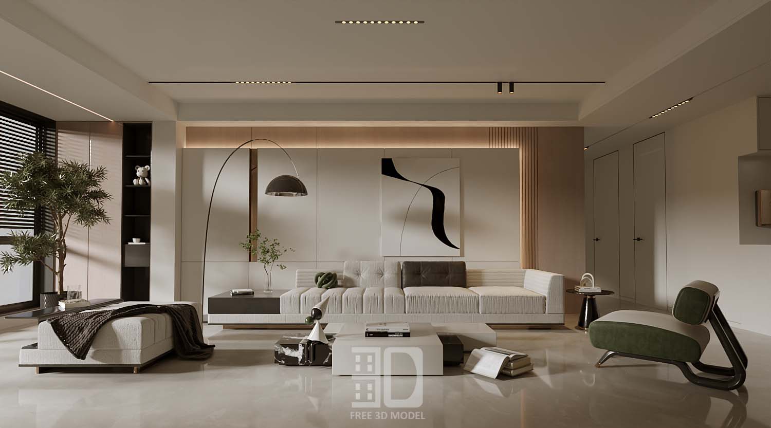 Download free 3d model of   livingroom sofa collected by 3df.pro 92