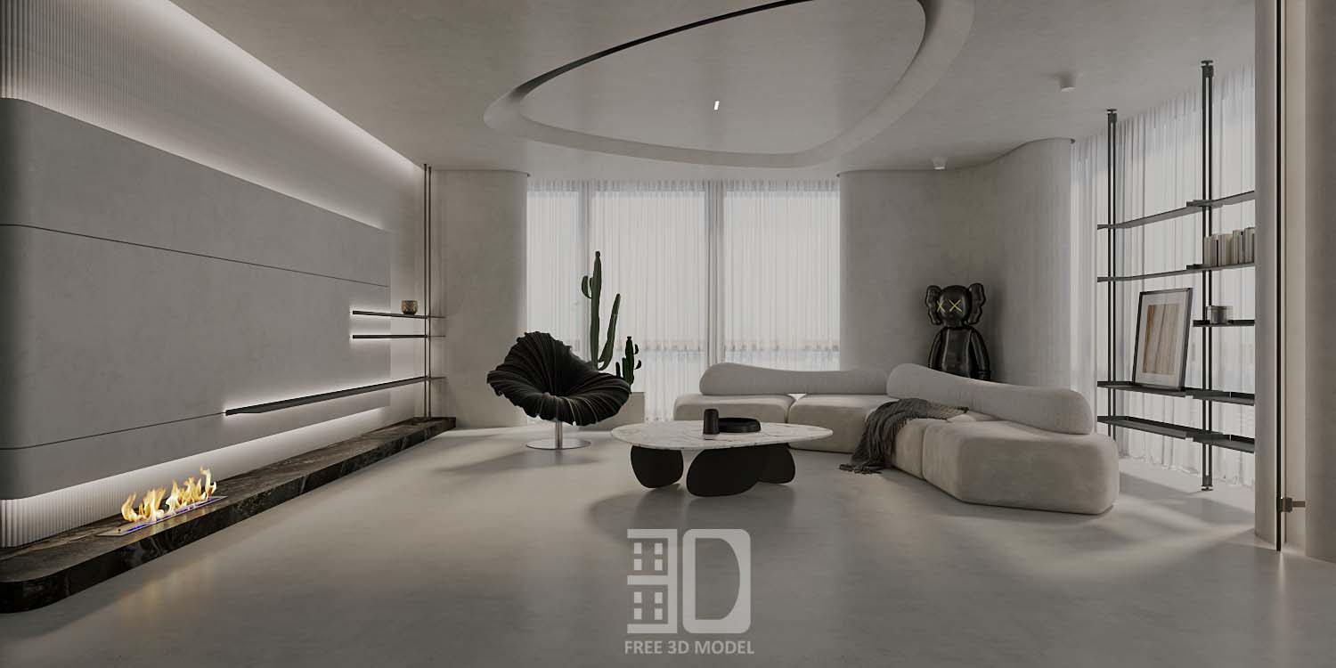 Download free 3d model of   livingroom sofa collected by 3df.pro 93