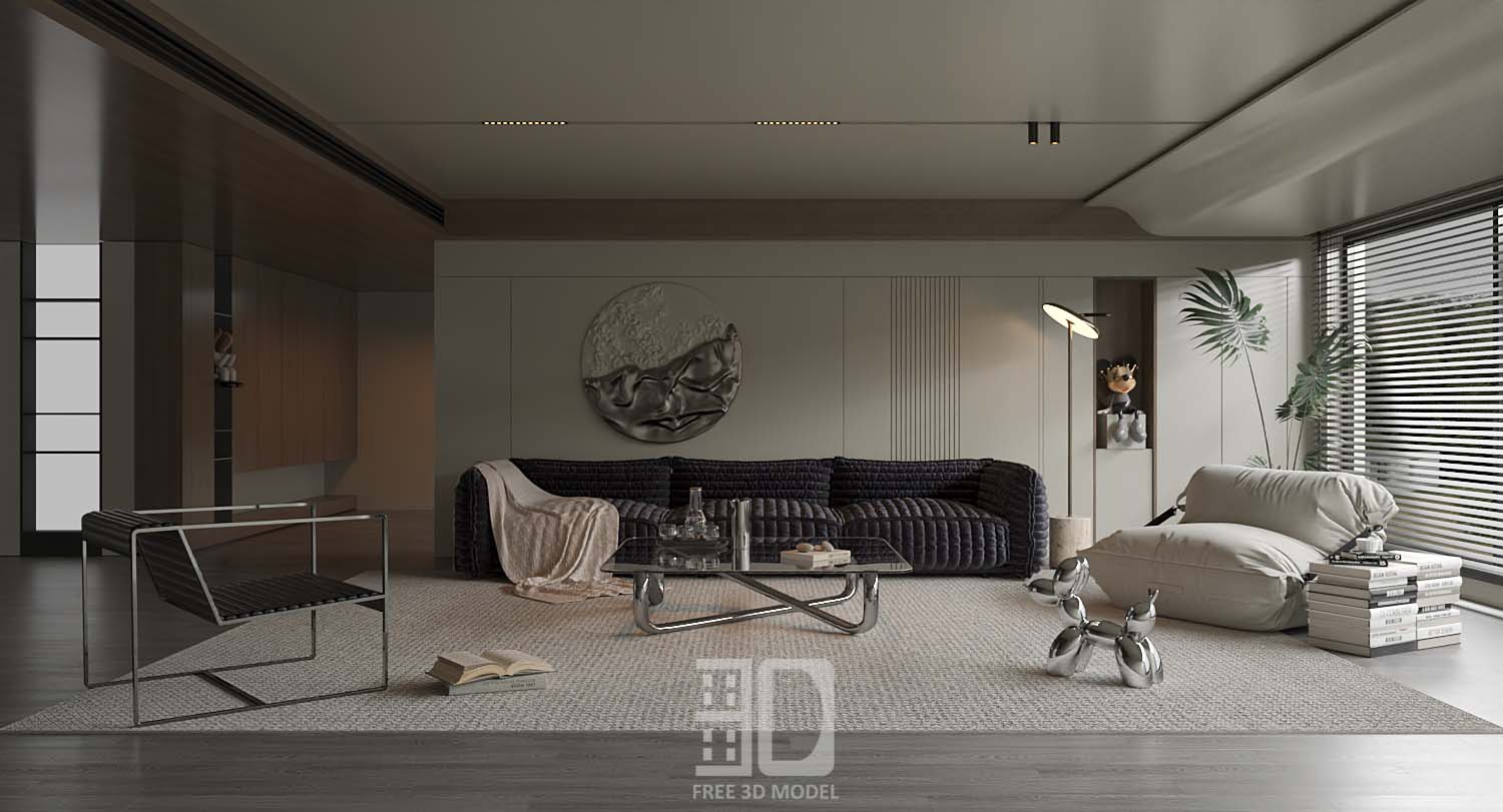 Download free 3d model of   livingroom sofa collected by 3df.pro 96