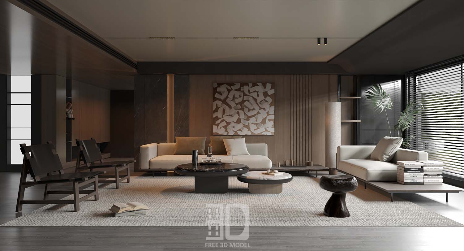 Download free 3d model of   livingroom sofa collected by 3df.pro 97