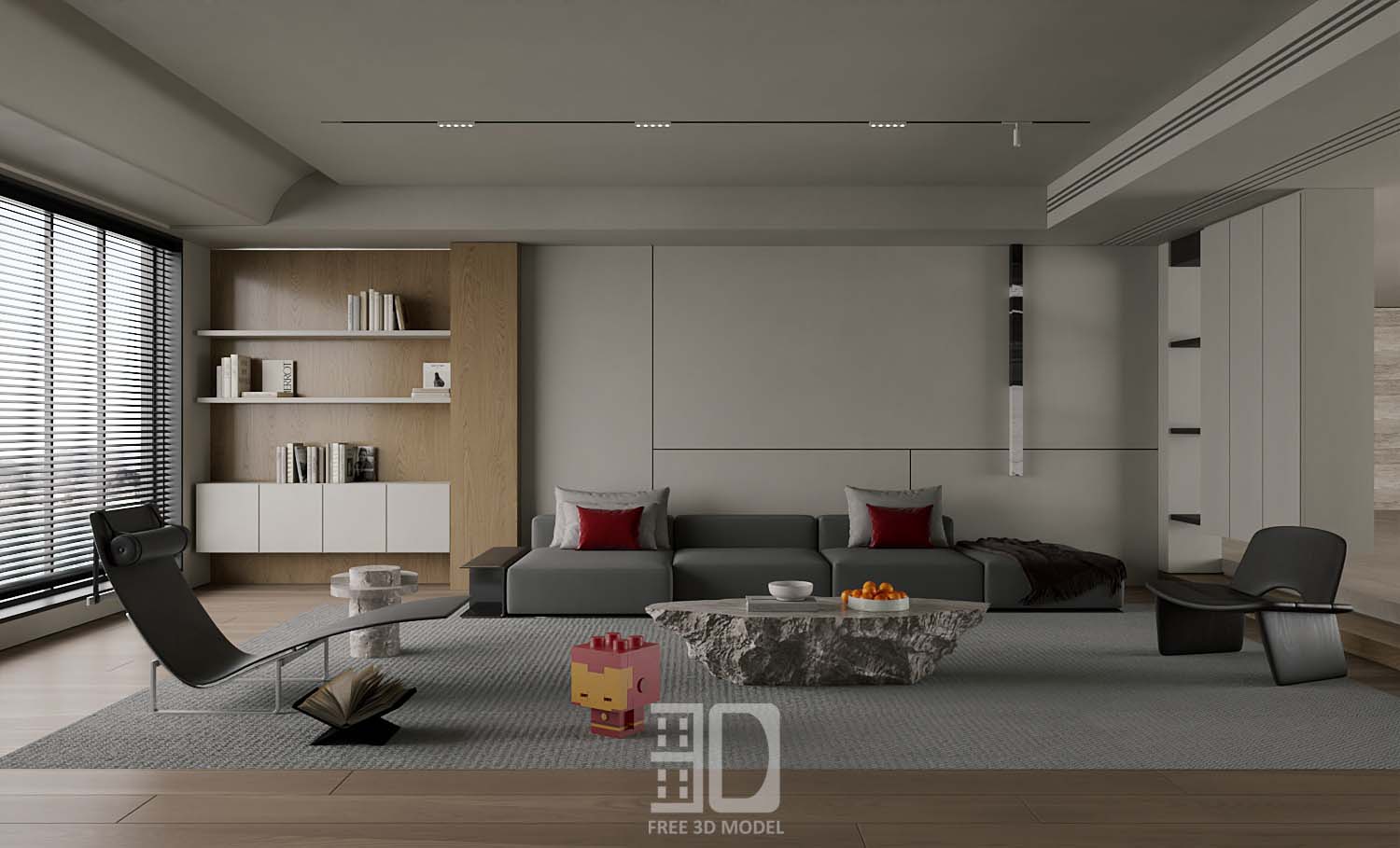 Download free 3d model of   livingroom sofa collected by 3df.pro 98