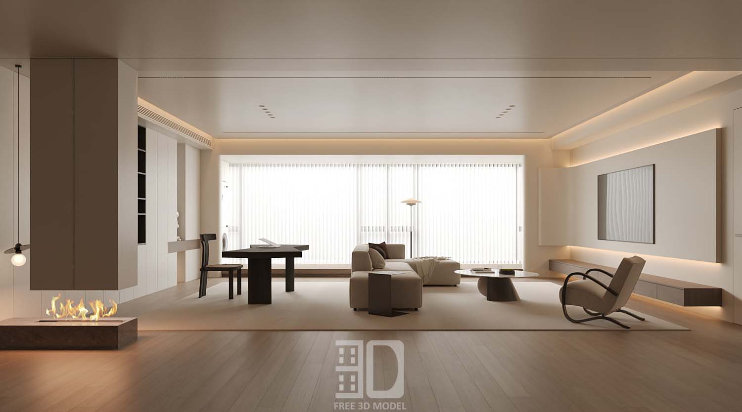 Download free 3d model of   livingroom sofa collected by 3df.pro 99