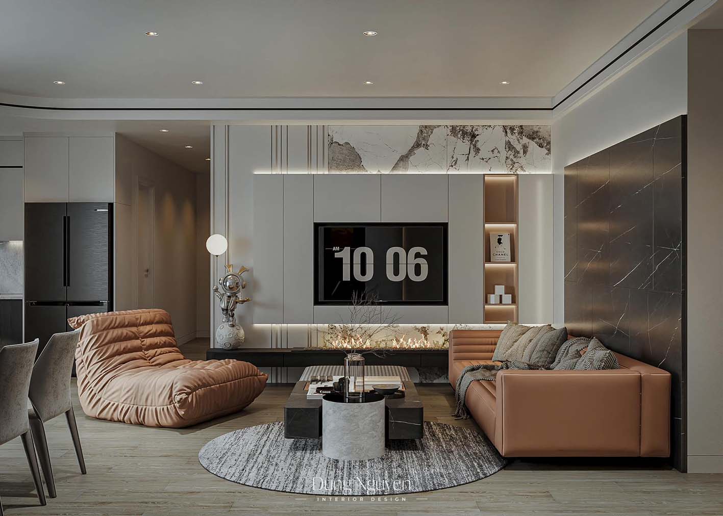 Download free 3d model of  livingroom and kitchen 771 designed by Dung Nguyen