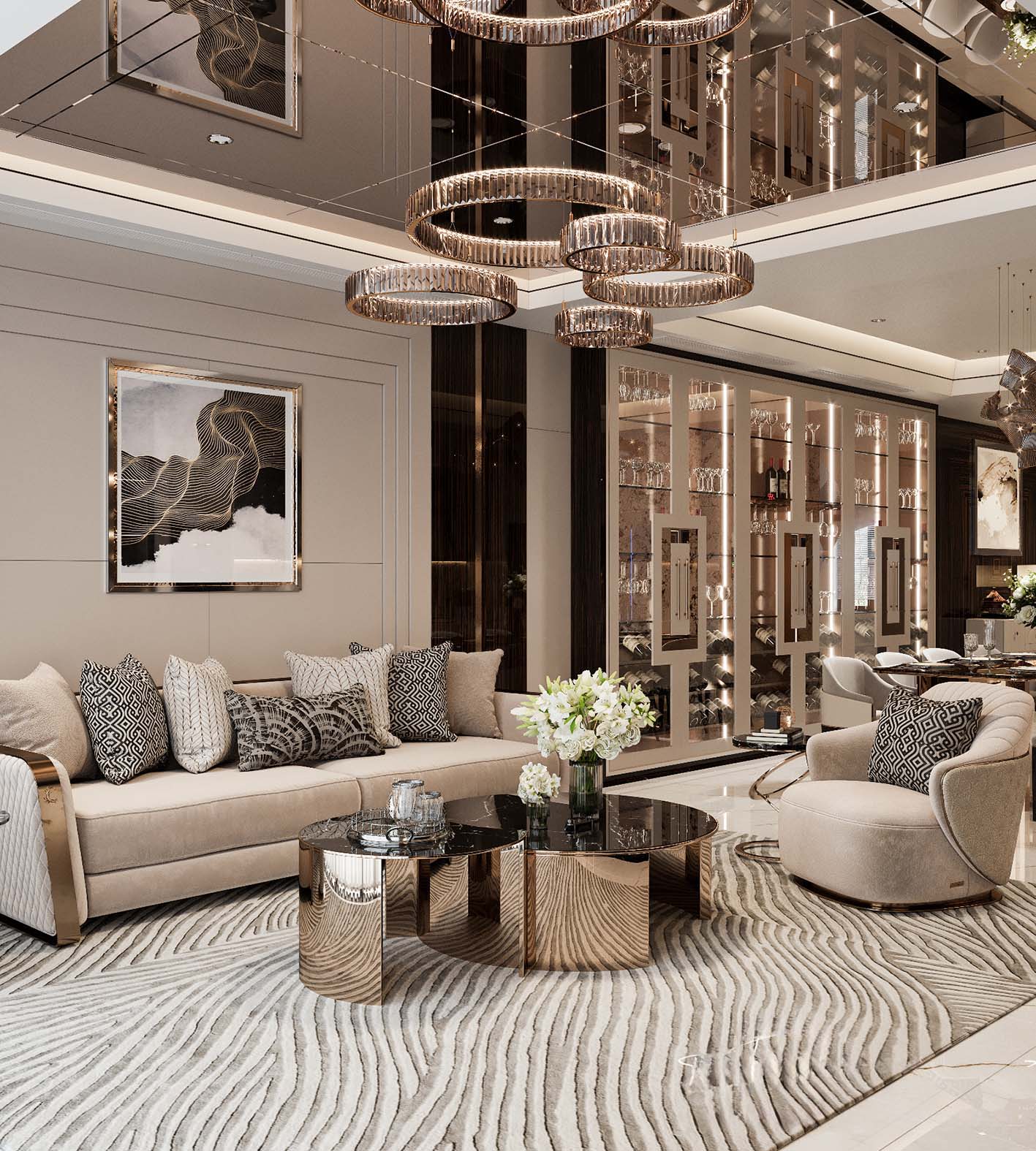 Download free 3d model of   livingroom and kitchen collected by 3DF 802