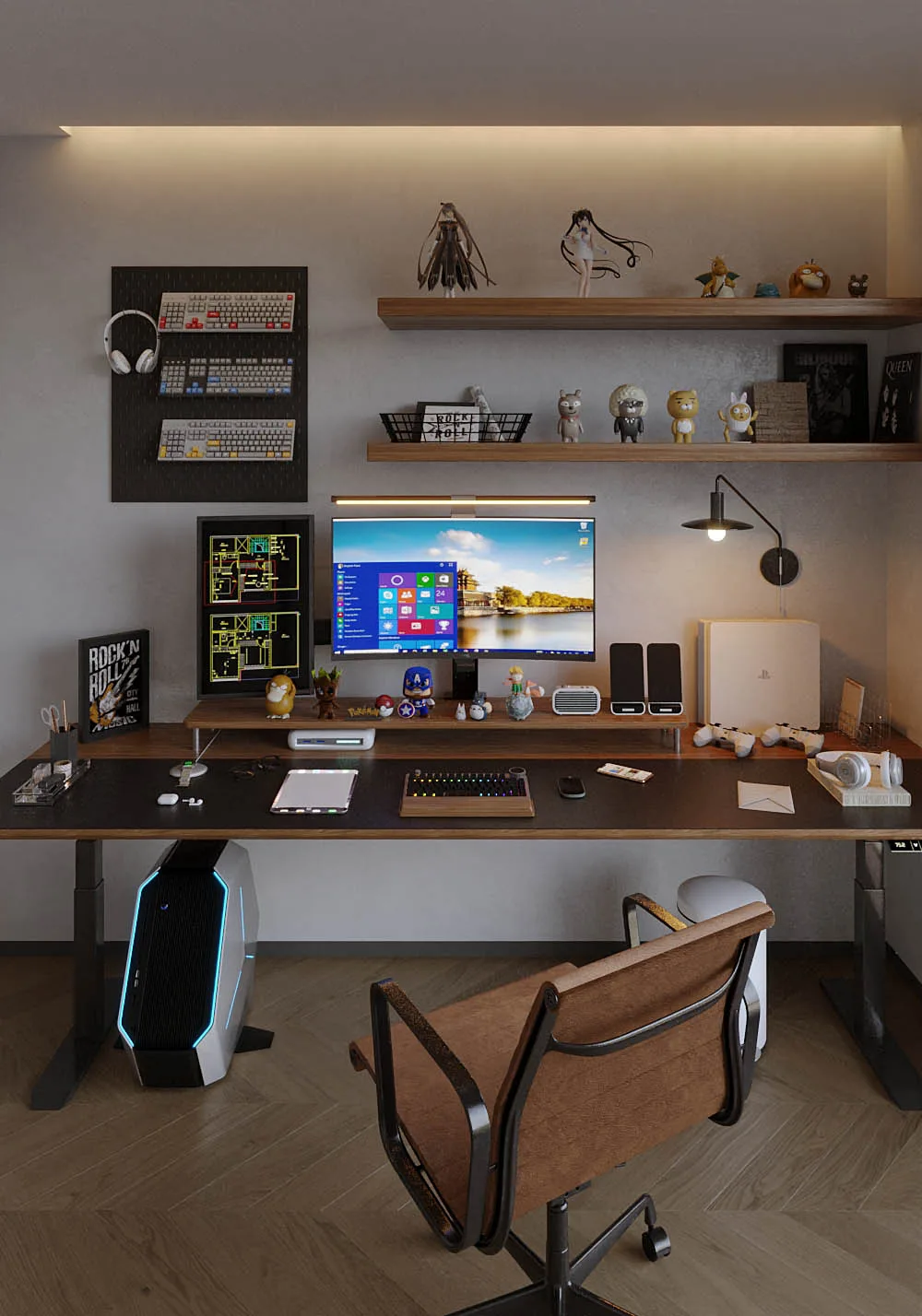 Free 3d model of workspace collected by 3df.pro 820