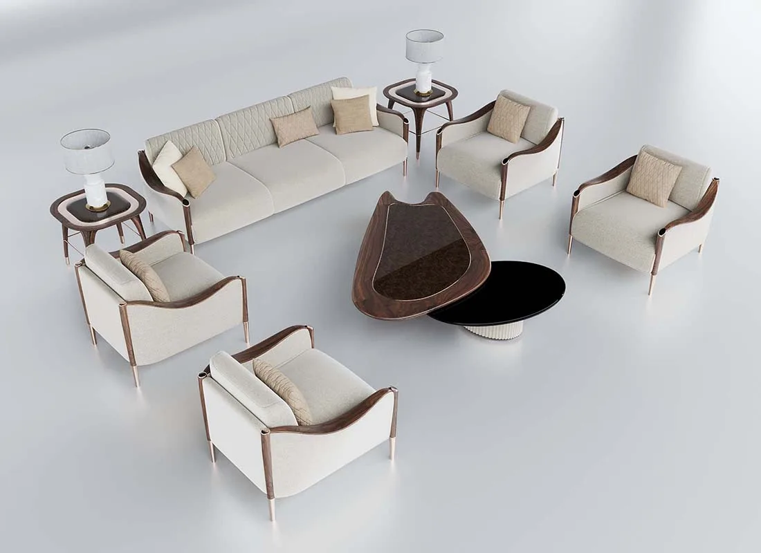 Free 3dsmax Walnut Sofa Download by Mili Studio 32
