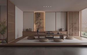 Free 3dsMax Tea Room Scene Collected 843
