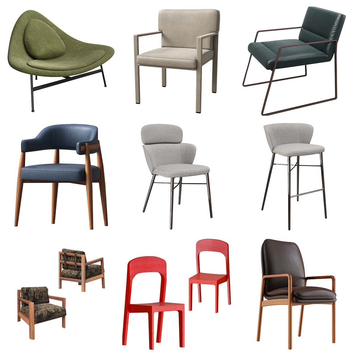 Armchair 3D Models Pack 011 for 3dsMax 3df.pro