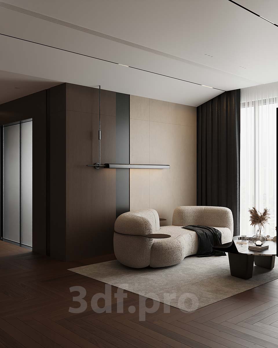 3dsMax Vip Livingroom Scene By 3df.pro 96