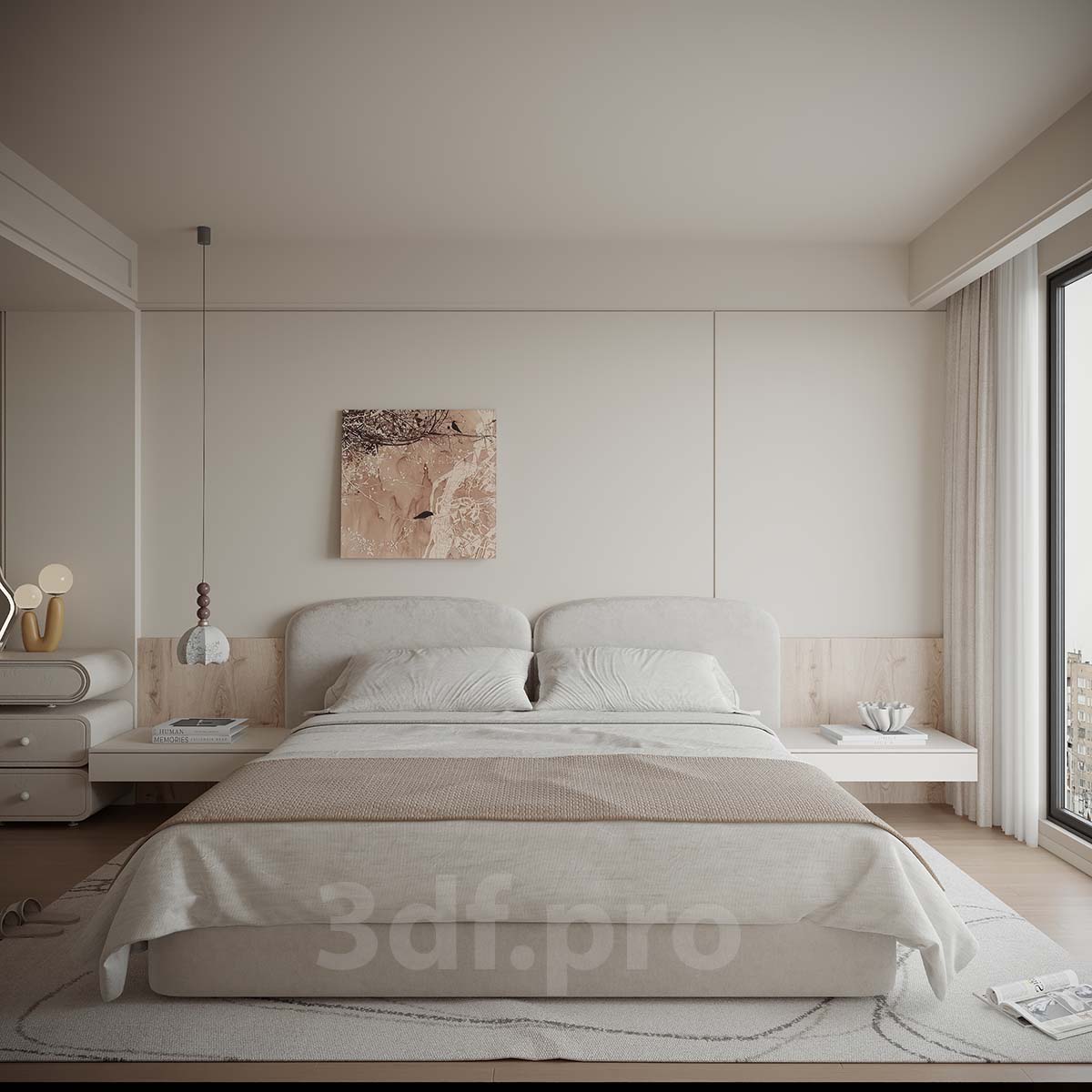 3dsMax Vip Bedroom Scene By 3df.pro 98