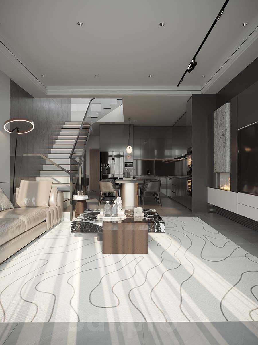 3dsMax Modern Livingroom Scene By 3df.pro 109